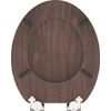 Afbeelding van SCHÜTTE WC-Bril 80193 DARK WOOD - MDF-Hout - Soft Close - Verchroomde Scharnieren - Decor - 3-zijdig