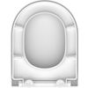 Afbeelding van SCHÜTTE WC-Bril 82910 D-SHAPE WHITE - Duroplast - D-vorm - Soft Close - Afklikbaar - RVS-Scharnieren