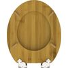 Afbeelding van SCHÜTTE WC-Bril 81001 NATURAL BAMBOO - Massief Bamboe - Verchroomde Scharnieren