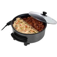 Tristar Hapjespan PZ-9135 – Elektrische Hapjespan met Deksel 30 cm – Snackpan XL - Anti-aanbaklaag 