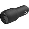 Afbeelding van Belkin autolader met 2 poorten - 2.4A - 24W - Zwart