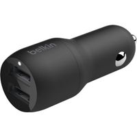 Belkin autolader met 2 poorten - 2.4A - 24W - Zwart