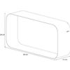 Afbeelding van Sealskin Brix - Wandkubus Wandelement Wandrek - 12x50x24 cm - Metaal - Wit