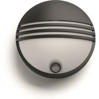 Philips Yarrow muurlamp - met sensor - zwart