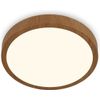 Afbeelding van Briloner Leuchten -plafondlamp LED, plafondlamp hout, warm wit licht, opbouwlamp, opbouwlamp, houtlo