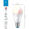 Afbeelding van WiZ Lamp Slimme LED Verlichting E27 Lichtbron - Gekleurd en Wit Licht - 60W - Mat - WiFi