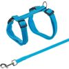 Afbeelding van Trixie tuig voor kat met riem metalen gespen assorti 22-42x1 cm 125 cm