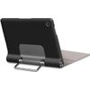 Afbeelding van Lenovo Yoga Tab 11 Bookcase hoesje - Just in Case - Effen Zwart - Kunstleer