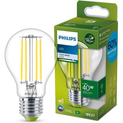 Afbeelding van Philips LED lamp Transparant - 40 W - E27 - koelwit licht