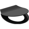 Afbeelding van SCHÜTTE WC-Bril 82710 SLIM BLACK - Duroplast - Super Dun - Soft Close - Afklikbaar - RVS-Scharniere