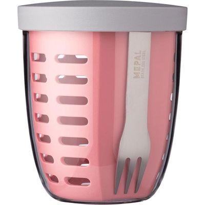Afbeelding van Mepal - Ellipse fruit & veggie pot - 600 ml - Incl. vorkje - Nordic pink