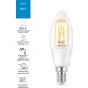 Afbeelding van WiZ Kaarslamp Filament - Slimme LED-Verlichting - Warm- tot Koelwit Licht - E14 - 40W - Transparant