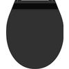 Afbeelding van SCHÜTTE WC-Bril 82710 SLIM BLACK - Duroplast - Super Dun - Soft Close - Afklikbaar - RVS-Scharniere