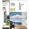 Afbeelding van Eurotrail Hoes voor zweefparasol met muurbevestiging SFS - 150*50cm - Grijs