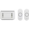 Afbeelding van Honeywell DC313NFB - Draadloze deurbelset met 2 deurdrukkers - Wit