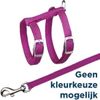 Afbeelding van Trixie tuig voor kat met riem metalen gespen assorti 22-42x1 cm 125 cm