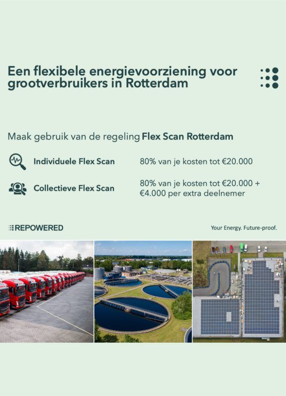 Infographic over flexibele energievoorziening grootverbruikers Rotterdam