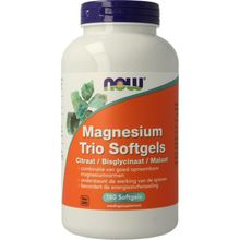 Foto van NOW Magnesium trio softgels