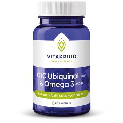 Vitakruid Q10 ubiquinol 50 mg & omega-3 325 mg 60 capsules - Q10 en ubiquinol