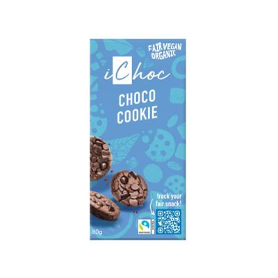 Ichoc Choco cookie vegan Ichoc Choco cookie vegan 80 gram - Snoep en chocola