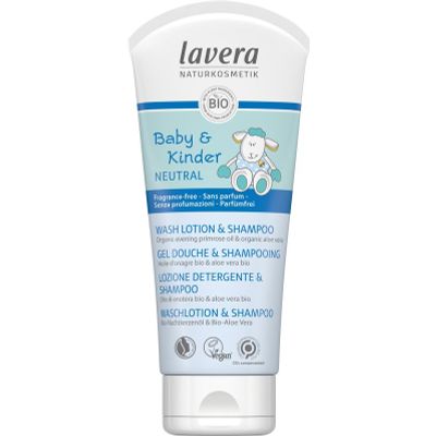 Lavera Baby en kinder sensitiv wash & shampoo EN-FR-IT-DE