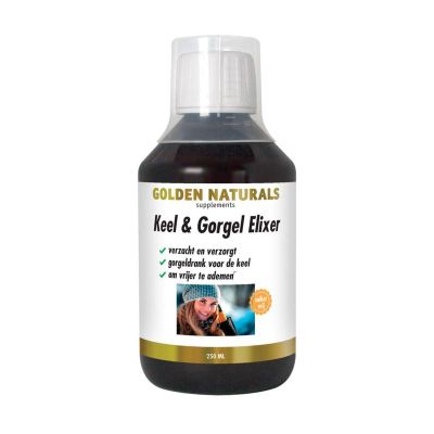 Golden Naturals Keel & gorgel elixer 250 Milliliter - Keel