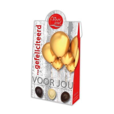 Cadeau doos young ballonnen gefeliciteerd 100 gram - Snoep en chocola