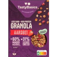 Tastybasics Less carb-high protein granola aardbei