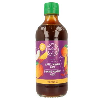 Your Organic Nat Diksap appel mango goji 400 Milliliter - Dranken