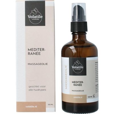 Volatile Massageolie mediterranee glas met pomp 100 milliliter - Massage