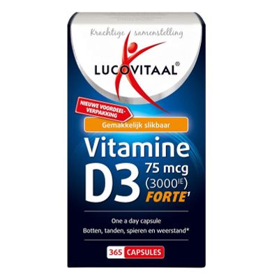 Lucovitaal Vitamine D3 75mcg 3000IE 365 Capsules - Vitamine enkel