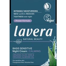 Foto van Lavera Basis sensitiv calming night cream EN-IT