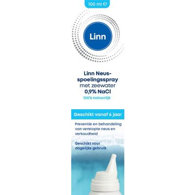 Linn Pharma Neusspoelingsspray zeewater 100 milliliter - Overige hygiene