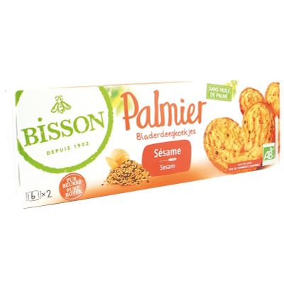 Bisson Palmier bladerdeegkoekjes sesam 100 gram - Koek