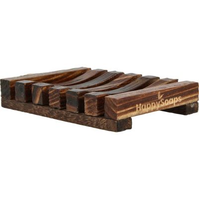 Happysoaps Shampoo bar/zeep houder van donker hout 1 stuks - Shampoo