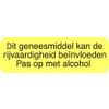 Afbeelding van Strooketiket rijvaardigheid alcohol 30 x 7 mm