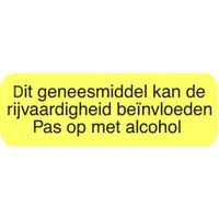 Strooketiket rijvaardigheid alcohol 30 x 7 mm