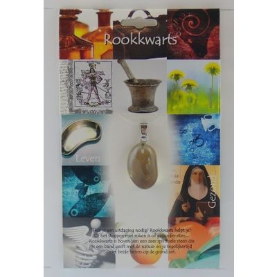 Hanger gezondheidssteen rookkwarts 1 stuks - 
