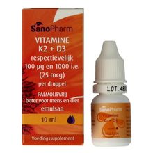 Foto van Sanopharm Vitamine K2 D3 emulsan