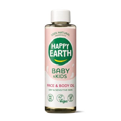 Happy Earth Gezicht & lichaam olie voor baby & kids Happy Earth Gezicht & lichaam olie voor baby & kids 150 Milliliter - Bodycreme/gel/lotion