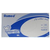Romed Latex handschoen niet steriel gepoederd M