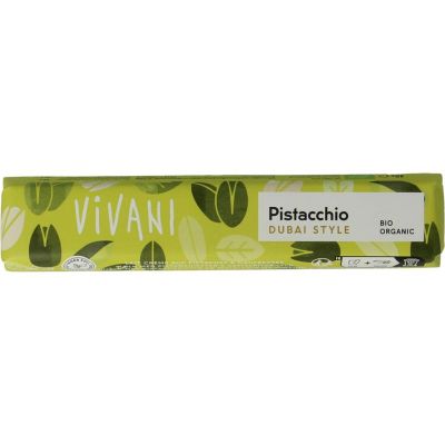 Vivani Chocolate to go pistacchio Dubai style bio 40 gram - Snoepgoed