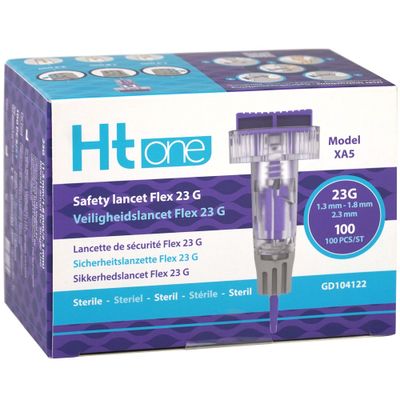 Ht One veiligheidslancet Flex 23G 100 stuks - 