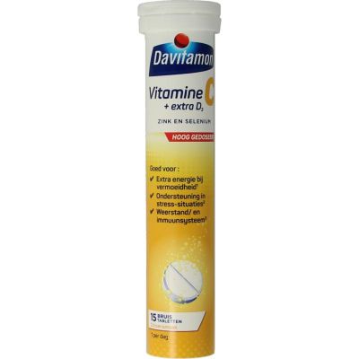 Davitamon Vitamine C & D3 bruistabletten 15 bruistabletten - Vitamine multi