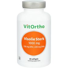 Foto van Vitortho Visolie Sterk 1000 mg 330 mg EPA 220 mg DHA