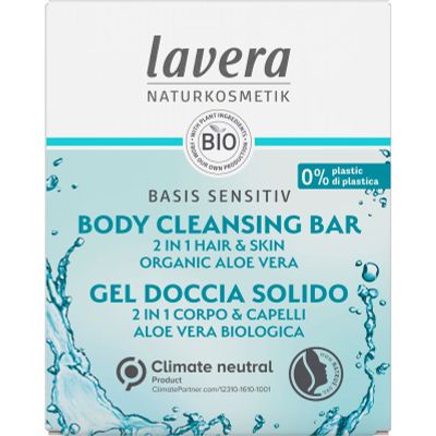 Lavera Basis Sensitiv body cleansing bar 2in1 bio EN-IT