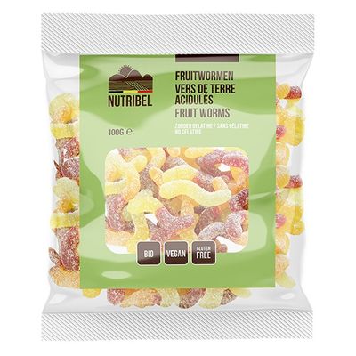 Nutribel Fruitwormen bio Nutribel Fruitwormen bio 100 gram - Voeding