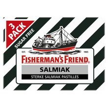Foto van Fishermansfriend Salmiak suikervrij 3 pakjes