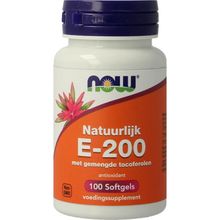 Foto van NOW Vitamine E-200 natuurlijke gemengde tocoferolen