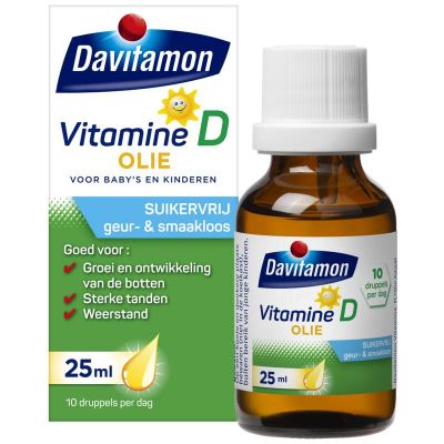 Davitamon Vitamine D olie Foto van Davitamon Vitamine D olie